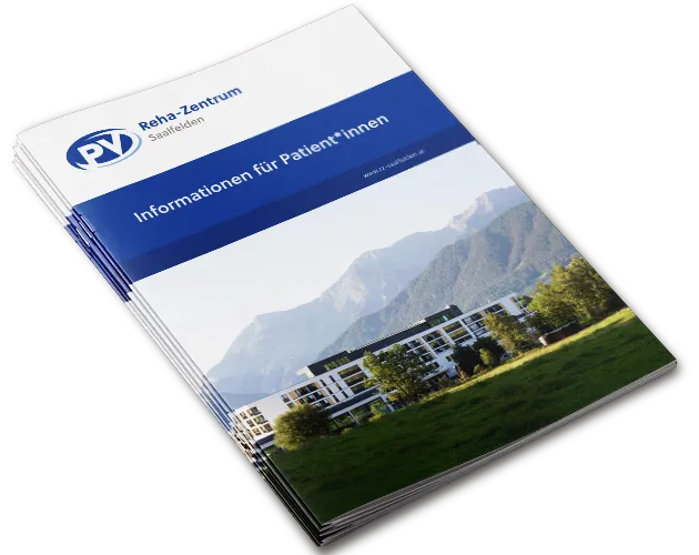 Titelbild Patientenbroschüre Reha-Zentrum Saalfelden